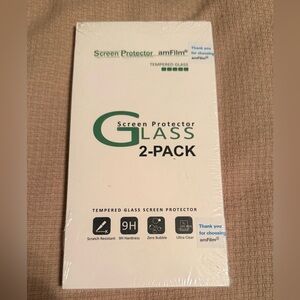 amFilm Screen Protector Glass 2-Pack